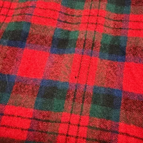 Vintage Pendleton Wool Flannel Shirt Men's Large Red Green Tartan Plaid 90s USA - Picture 11 of 16